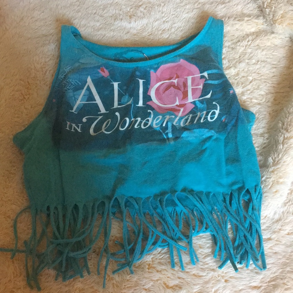 Alice and Wonderland Fringe Croptop